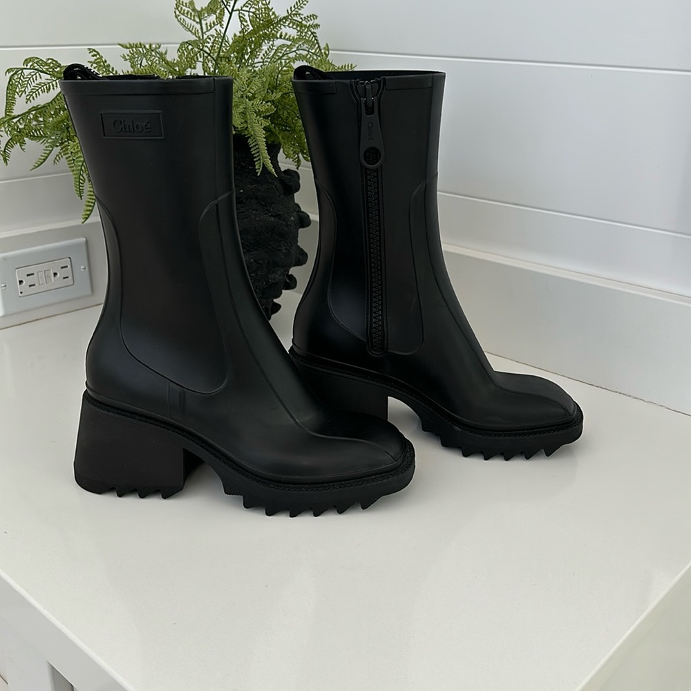 Chloe Betty rubber rain boots. Size 37